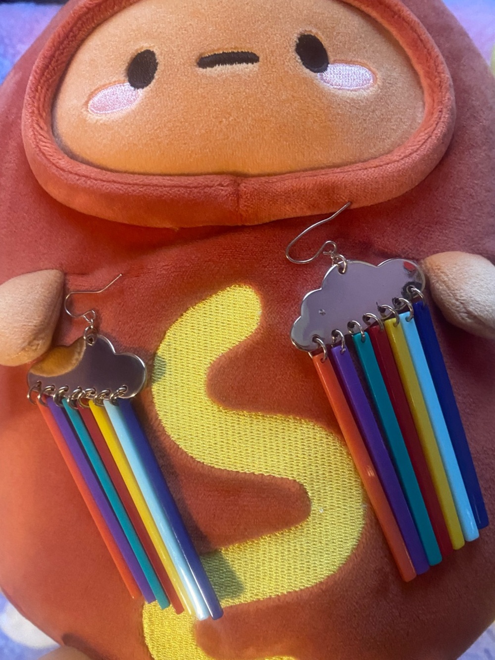 Multicolored Cloud Dangle Earrings